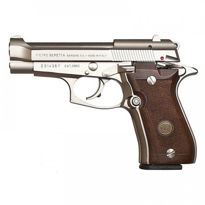 Beretta Pistol 84fs Cheetah Nickel Cal 380 Acp 13 1 Rds 97 Mm Bbl Aluminum Alloy Frame Two