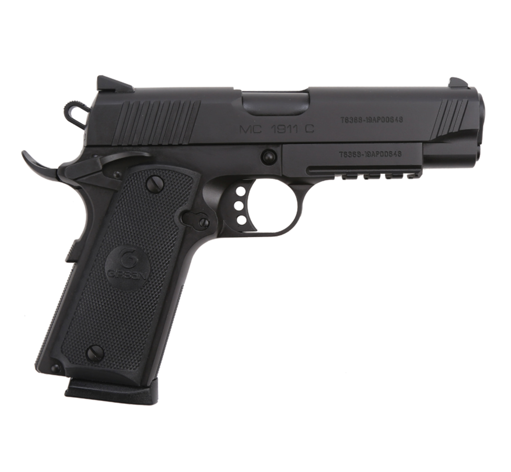 GIRSAN Pistol MC 1911 C Black Cal 45 ACP 8 Rds 110 8mm Bbl Steel Frame Dovetail Front Rear