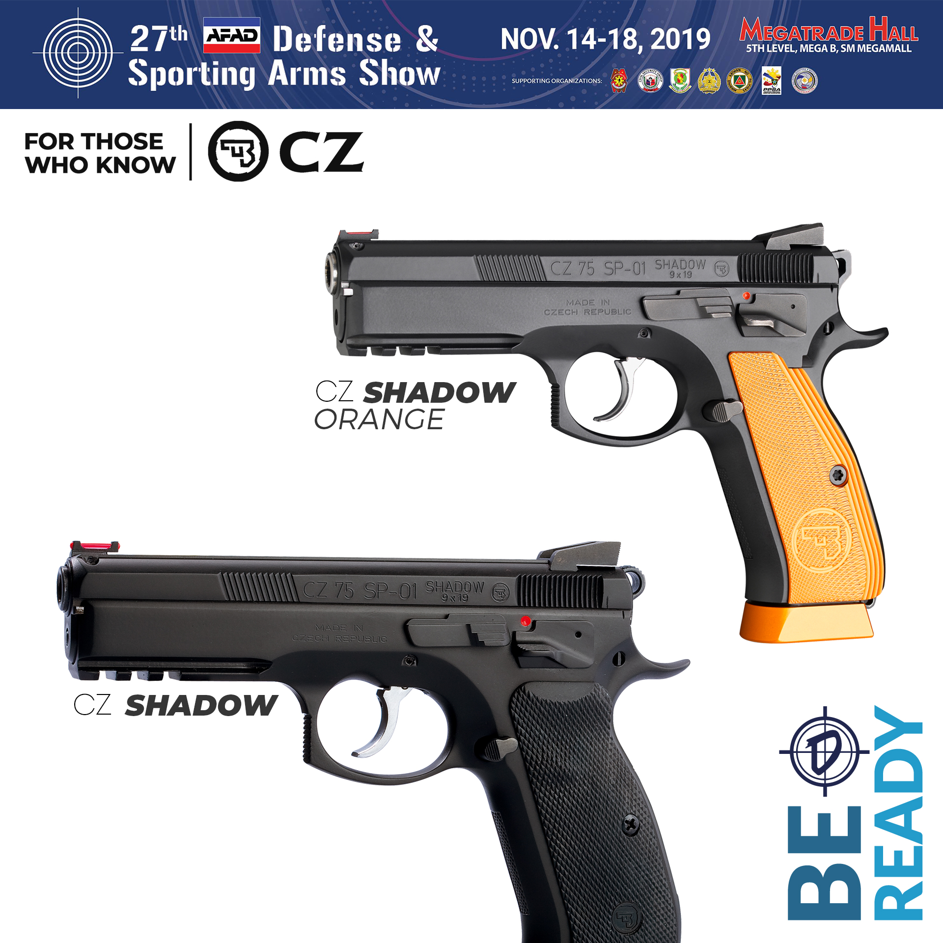 Get the CZ Shadow Orange and the Legendary CZ 75 SP-01 Shadow at discounted prices.