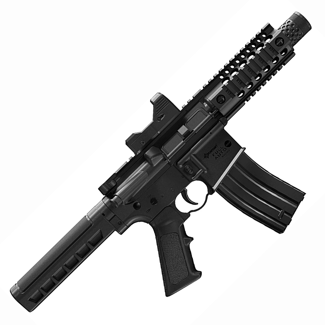 CROSMAN Air Pistol A4-P Tactical AR Black Cal.177 Powered Full- Auto ...