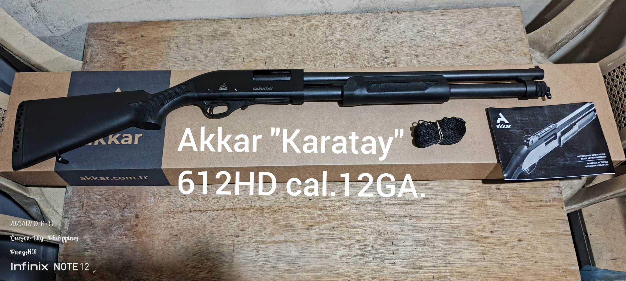 AKKAR Shotgun KARATAY 612HD Titanium Cal.12 gauge, 6+1 rds. Pump