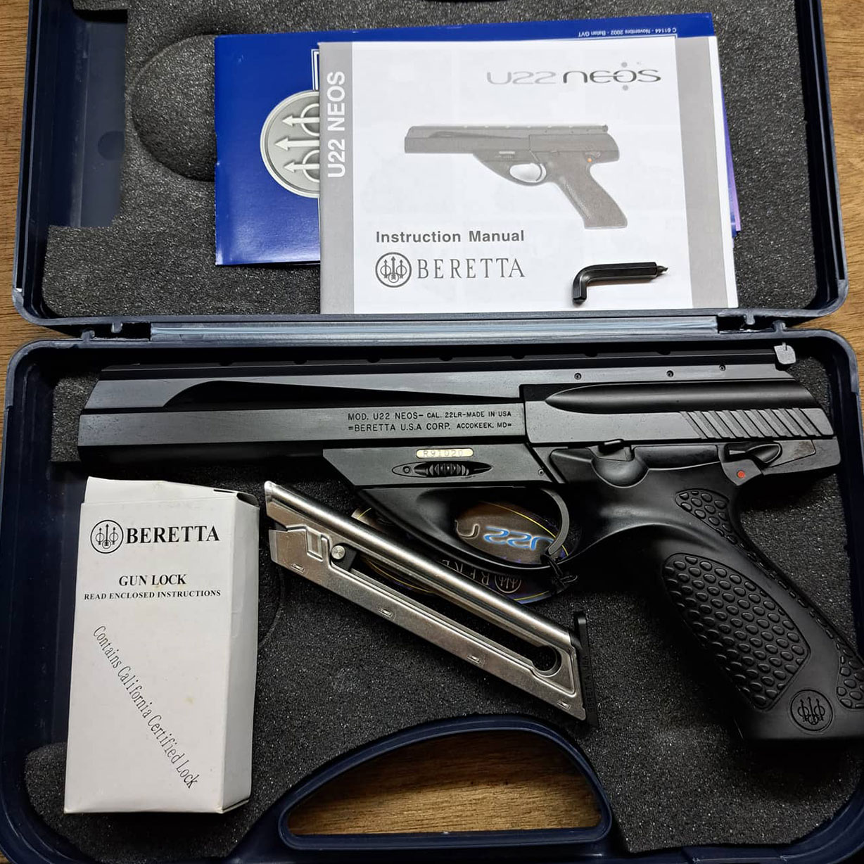 Beretta Pistol Model U Neos Cal Lr Blue Bbl Sa Rds