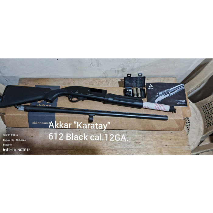 AKKAR Shotgun KARATAY 612HD Titanium Cal.12 gauge, 6+1 rds. Pump-Action,  14.9″bbl. Fixed Cylinder Choke, Ramp Sight #K61252 - PBDionisioCo