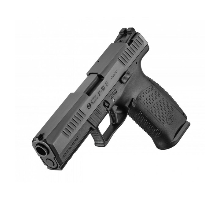 CZ Pistol P-10 F Black Cal. 45 ACP, 13rds., 114 mm., Polymer Frame, Black Polycoat, Luminescent Sights, Trigger safety, Trigger bar safety, Firing pin block, Striker-Fired #0534-1811-KF22001