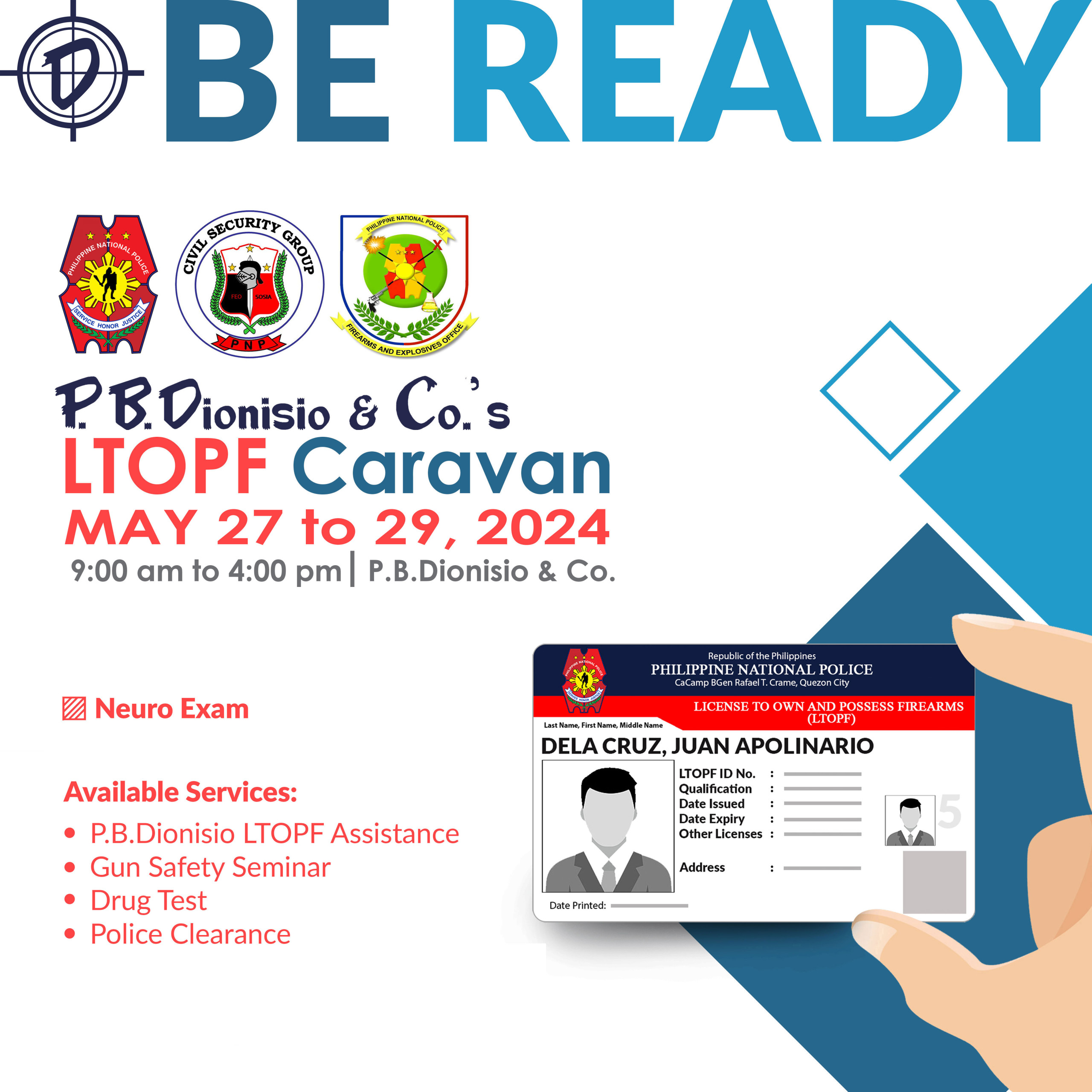 LTOPF Caravan on May 27 to 29, 2024 at P.B.Dionisio & Co.