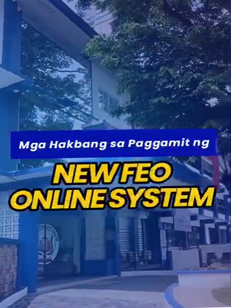 Update your account to the new FEO Online System - PBDionisioCo